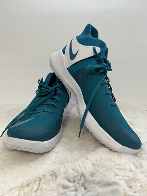 NEW Nike KD Trey IV Mens Basketball Shoes 17 Teal Blue /White MSRP$100 