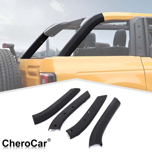 4PCS CARGO ROLL BAR PILLAR COVER PROTECTOR SHELL DECOR FOR FORD BRONCO 4DOOR 21+ - Picture 4 of 12