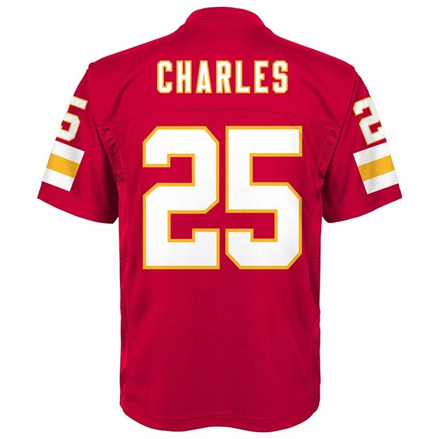 Jamaal Charles NFL Kansas City Chiefs Mid Tier Replica Home Jersey Boys