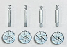 4 Ikea M8 Cam Lock Screws + 4  Spiral / Eccentric Case Nuts Part# 114671  114670