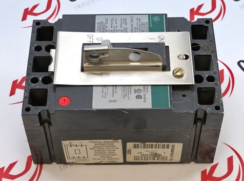 GE TED136100 100 Amp Circuit Breaker 3 Pole 600VAC With Padlock Interlock Device - Picture 2 of 8
