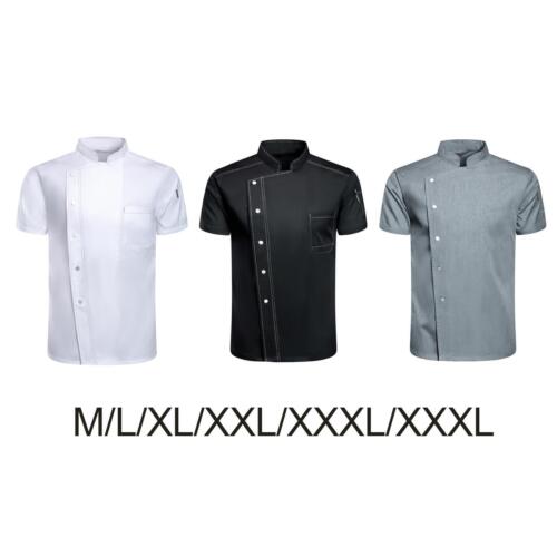 Men Women Chef Coat Jacket Waiter Waitress Apparel Breathable Cooking Summer - Picture 1 of 22