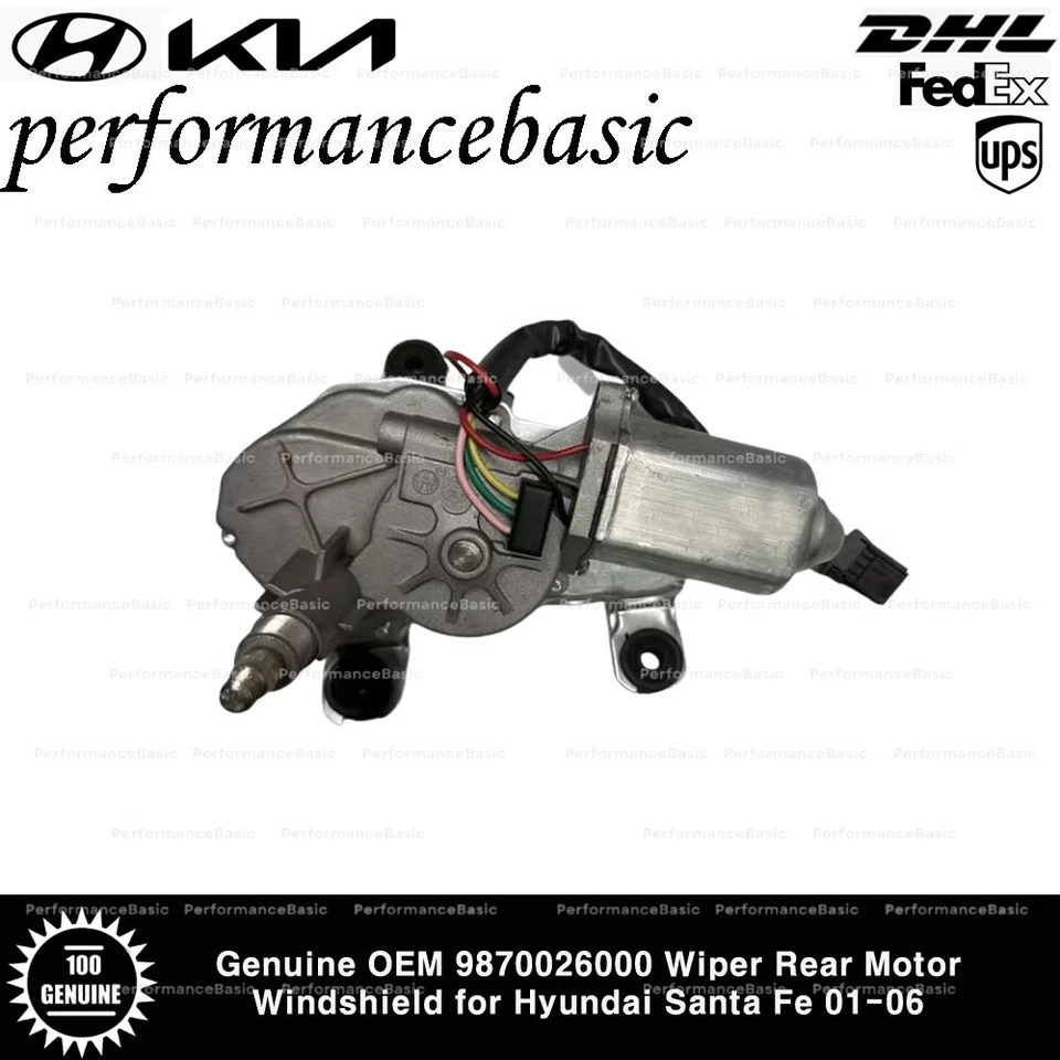 Parabrisas de motor trasero limpiaparabrisas genuino OEM 9870026000 para Hyundai Santa Fe 01-06  Foto 2 de 3