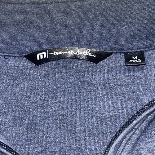 Travis Mathew Men's Blue 1/4 Zip Pullover Long Sleeve Pockets Shirt Size Medium - Picture 5 of 9
