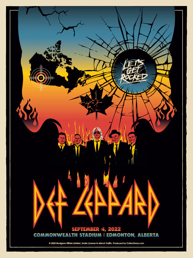 DEF LEPPARD Tour Poster 2022 EDMONTON 09/04/22 | eBay