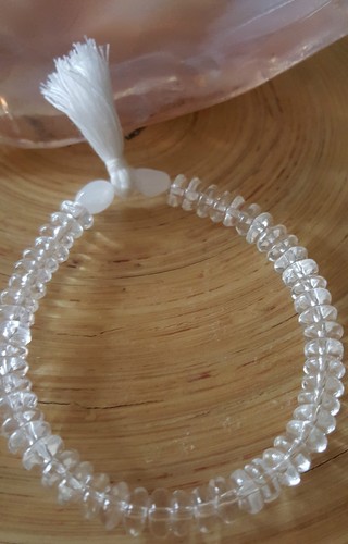 Brazalete Elástico Empático Cristal de Agua del Himalaya Cristal de Agua Natrolite Ruso - Imagen 8 de 8