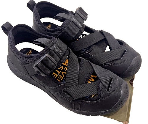 KEEN Daytona II Sandal Men 11 Black Leather Hiking Bungee  display picture 1