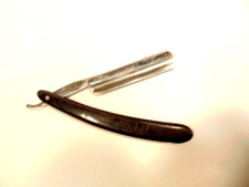 Attractive, usable Edgemark straight razor; decorative design on blade
