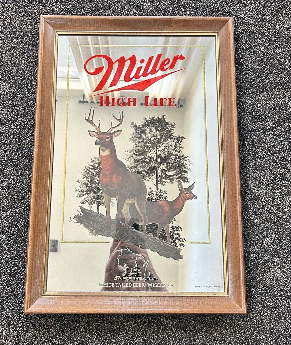 Miller High Life Beer Mirror First Edition First Print White