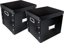 Snap-n-store Vinyl Record Storage Box - 12" - 2 Pack - Crate Holds Up Tools ...