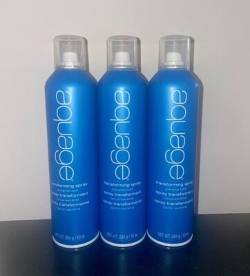 3 PACK AQUAGE TRANSFORMING SPRAY EXTREME HOLD 10 OZ HAIRSPRAY / ORIGINAL FORMULA
