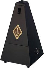 Whitner wooden metronome, black, brushed finish, without beat bell 806 Black New