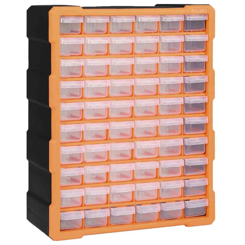vidaXL Mobile Contenitore 60 Cassetti 38x16x47,5 cm | Organizer Ferramenta