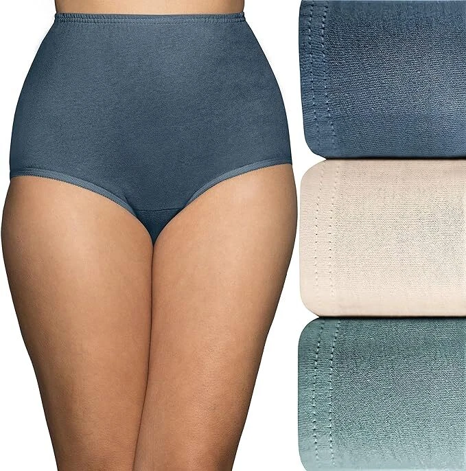 5 Pc Vanity Fair Cotton Brief 15320 Solid Mix Colors Sz- 6~7~8~9~10 $5 EACH - Image 2 of 4