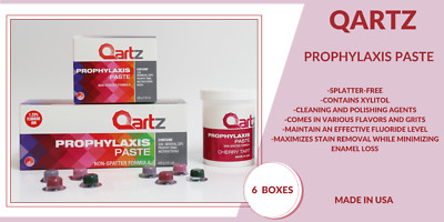 QARTZ PROPHY PASTE CUPS ORANGE MEDIUM 200/BOX DENTAL W/FLOURIDE - 6 BOXES