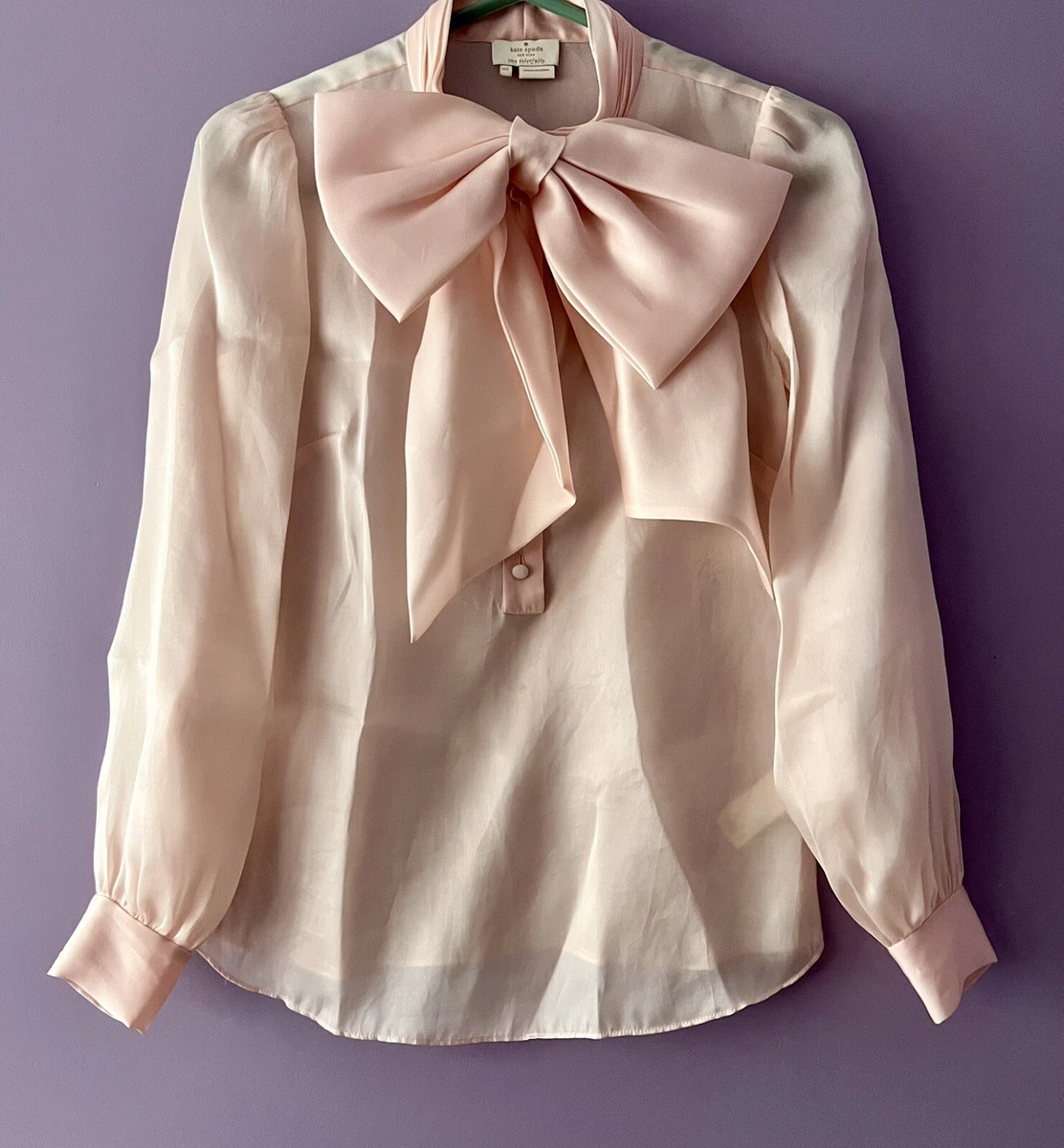 Kate Spade Abrielle Silk Bow Blouse | eBay