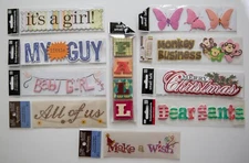 Recollections & Me & My Big Ideas "Word" Embellishment Stickers,  Size 7" x 2"