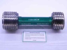 New 2 12 4 Unc 2b Thread Plug Gage 2.5 4. Go No Go Pds 2.3376 2.3511 Check New 2 12 4 Unc 2b Thread Plug Gage 2.5 4. Go No Go Pds 2.3376 2.3511 Check
