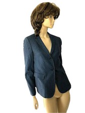 PIAZZA SEMPIONE LINEN BLEND SINGLE BREASTED JACKET SIZE 42/8