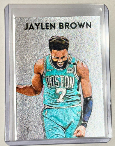 Jaylen Brown Platinum Plated Artist Signed "Boston Celtics" Trading Card 1/1