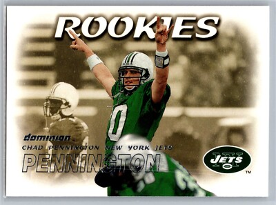 2000 fleer skybox dominion football chad pennington rookie card
