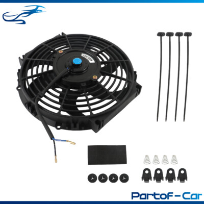 10 inch 12V Electric Cooling Fan Thermo Fan + Mounting kits Universal New