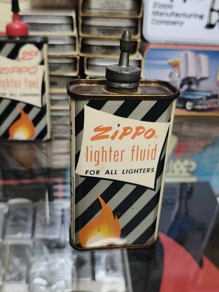Zippo Lighter Fluid Vintage Tin Can (empty) 1949s-1963s 4FL.OZ 5.5