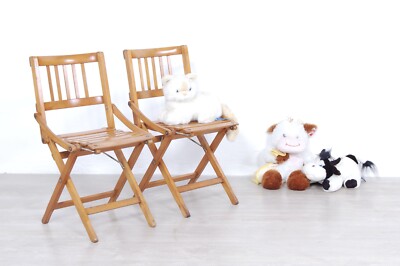 Sedia pieghevole Fratelli Reguitti coppia sedie bambini in legno anni 60  vintage