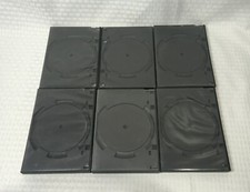 LOT OF 6 EMPTY REPLACEMENT BLOCKBUSTER DVD CASES / BLACK / HOLDS SINGLE DVD