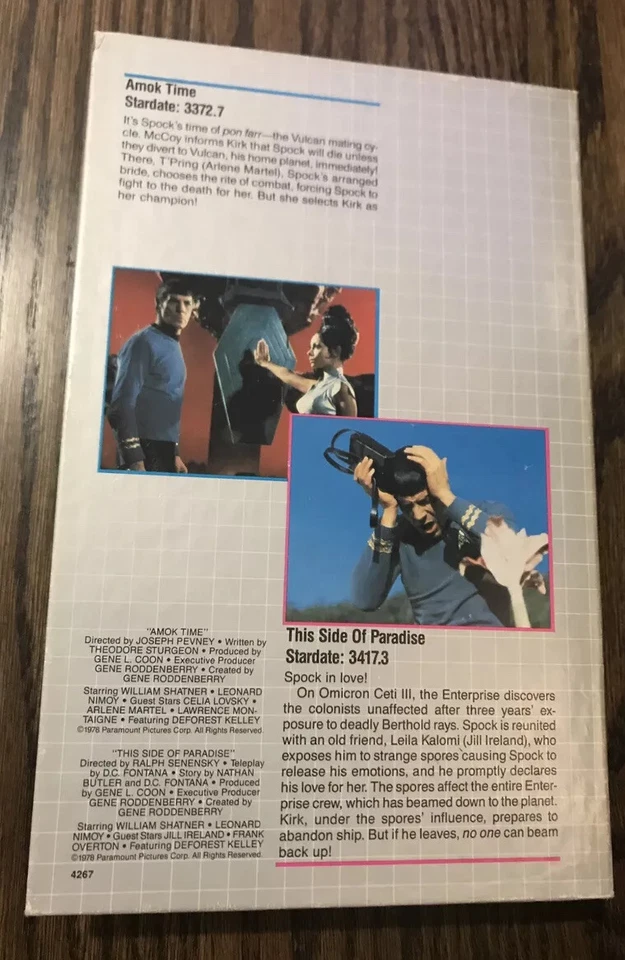 1967 star trek the collectors edition vhs tested Amok time side of paradise - Image 2 of 4
