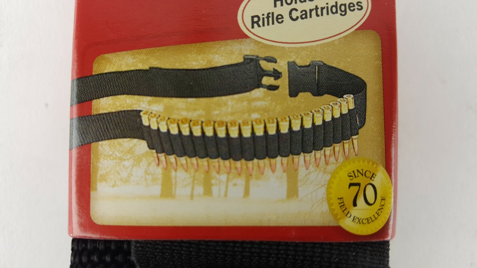 RIFLE CARTRIDGE BELT BLACK ADJUSTABLE HOLDS UP TO 20 ROUNDS ALLEN SNAP
