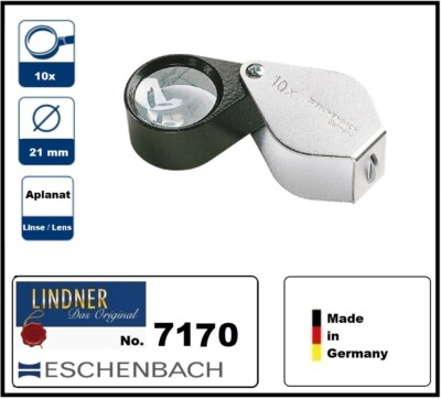 Eschbach Magnifying Glass 10x Aplanatic Lens 21Mm Lindner 7170