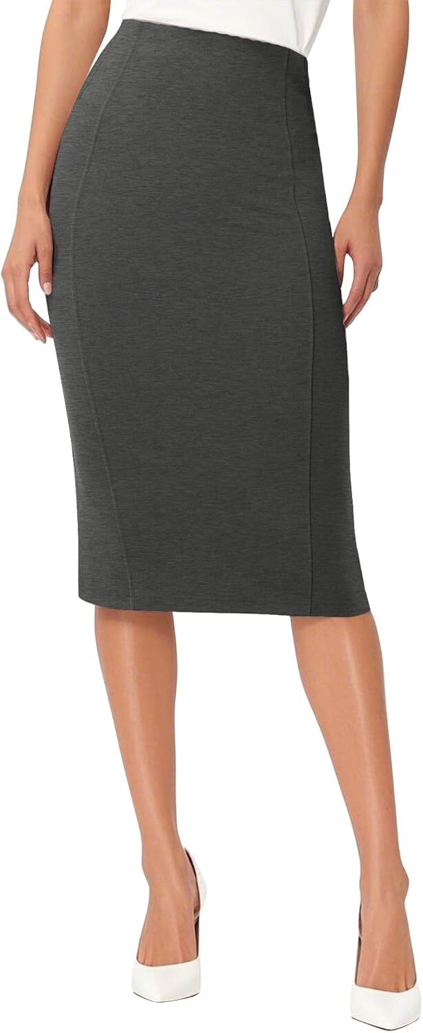 Skirt - Knee-length With Back Slit