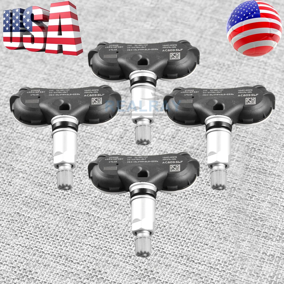 Sensor de presión de neumáticos transmisor TPMS de 4 piezas para TOYOTA SIENNA TUNDRA 42607-0C070 Foto 3 de 4