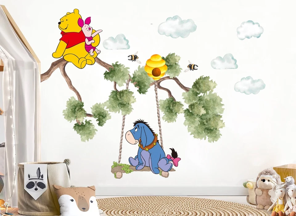 Winnie The Pooh Piglet Tigger Donkey Nursery kids Room Wall Decal Sticker - image 2 of 3