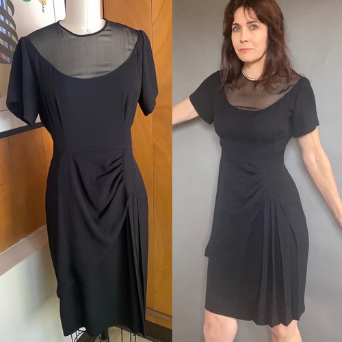 Vtg 80's OMO Norma Kamali Dress 1940's 