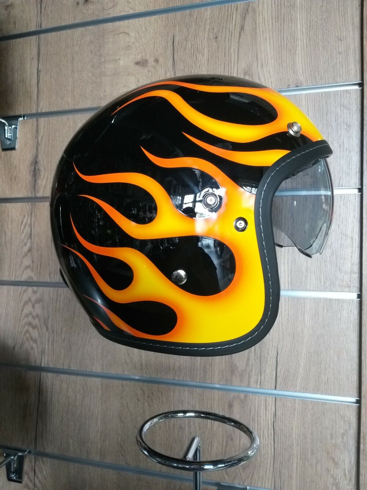 CASCO HJC JET MOTO FG-70s ARIES FIAMME ARANCIONE