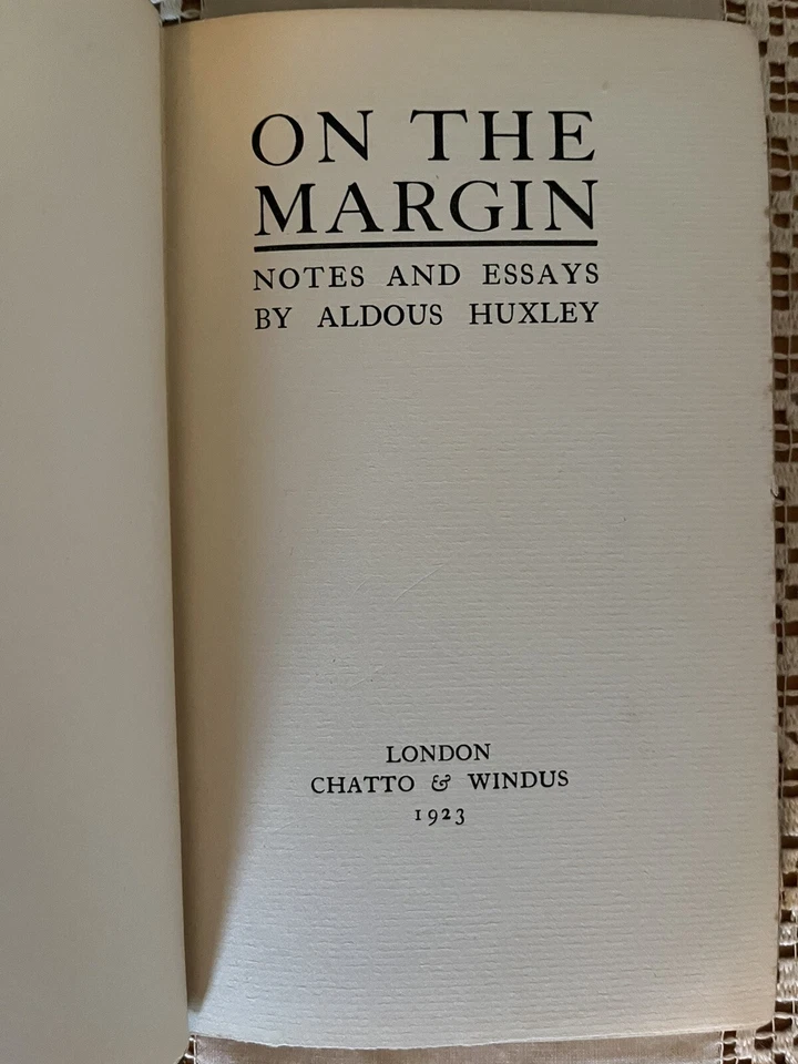 "Aldous Huxley's ""On the Margin"" (первое издание, 1923)" - Изображение 3 из 3