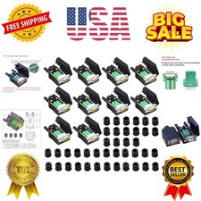 10PCS DB9 Male Breakout Connector,DB9 Solderless RS232 D-SUB Serial to 9-pin ...