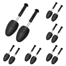 6 Pairs Black Plastic Shoe Tree Stretcher Shaper Forms for Men's Footwear