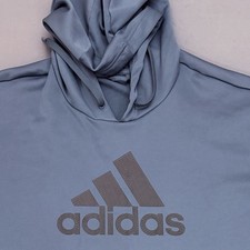 Adidas Mens 2XL Blue Pullover Hoodie Athletic...