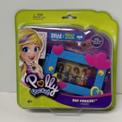 NEW Polly Pocket Dolls Stick Say Freeze Frame 4 Dolls + Dog Mattel