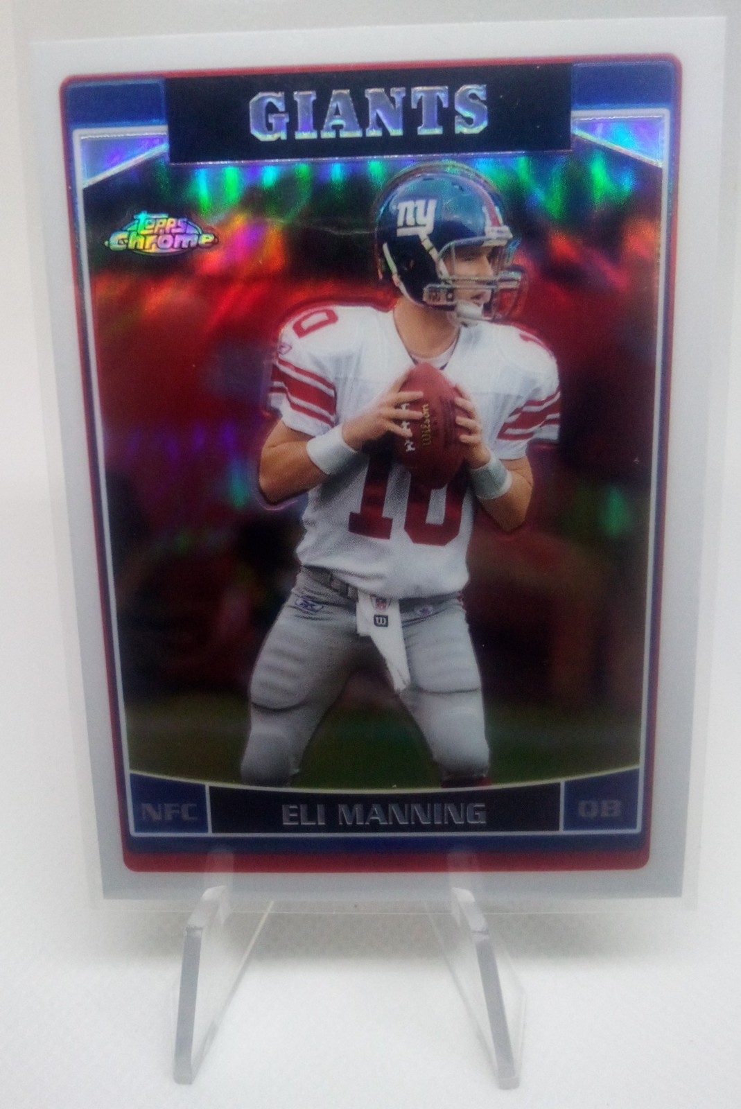 2006 Topps Chrome Eli Manning #51 Refractor Giants