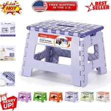 Compact & Lightweight 9-Inch Folding Stool in Bicolor Purple for Every Home