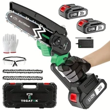 [Cordless Mini Chainsaw] 6 Inch Cordless Mini Chainsaw - Handheld Electric 