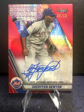 2019 Bowman's Best - Autographs Shervyen Newton #B19-SN Red Refractor 03/10