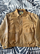 Giacca di pelle Cabelas M/L uomo A2 aviatore volo volantino bomber cappotto vintage Canada