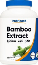 Nutricost Bamboo Extract, 400 mg, 240 Capsules - Vegan, Gluten Free and Non-GMO