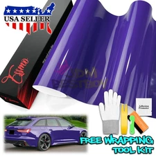 ESSMO PET Super Gloss Purple Car Vehicle Vinyl Wrap Decal Glossy Like Paint