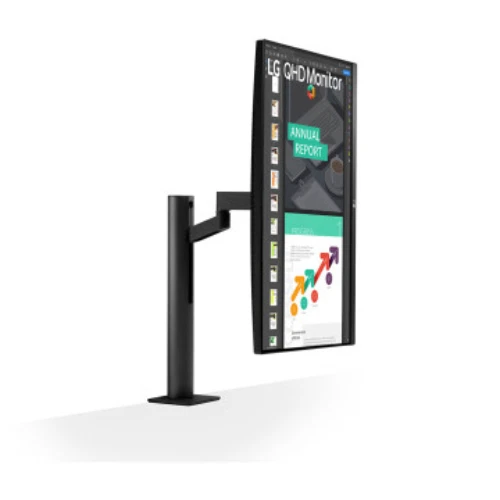 LG 27" Ergo IPS QHD 75Hz 5ms Monitor 2560x1440 16:9 350 cd/m2 HDMI 27QN880-B - Image 2 of 4